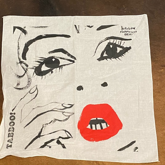 Limited edition interview magazine/ farfetch printed cotton bandana. - Picture 1 of 1